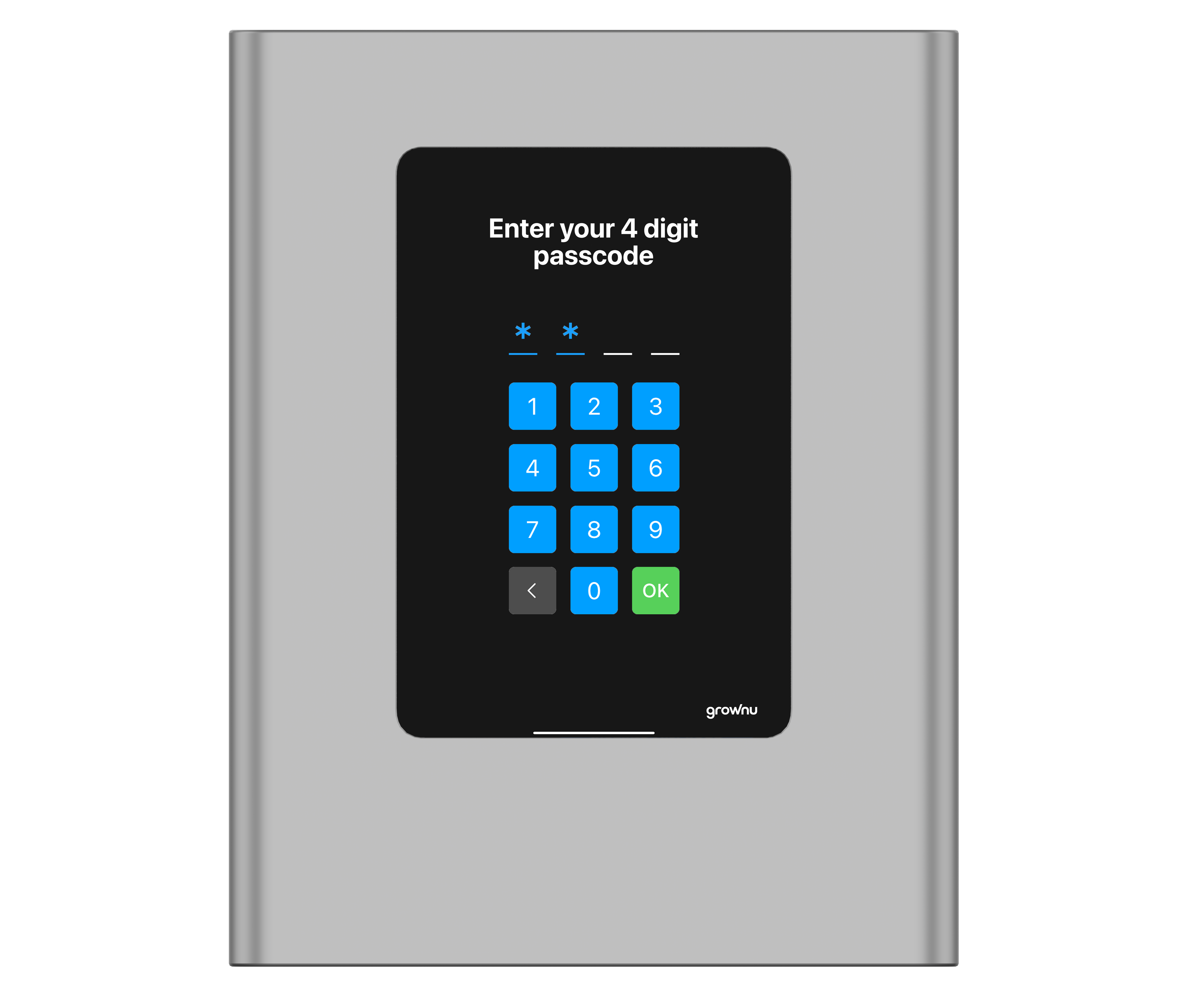 PIN-skärm på en utomhus stämpelterminal