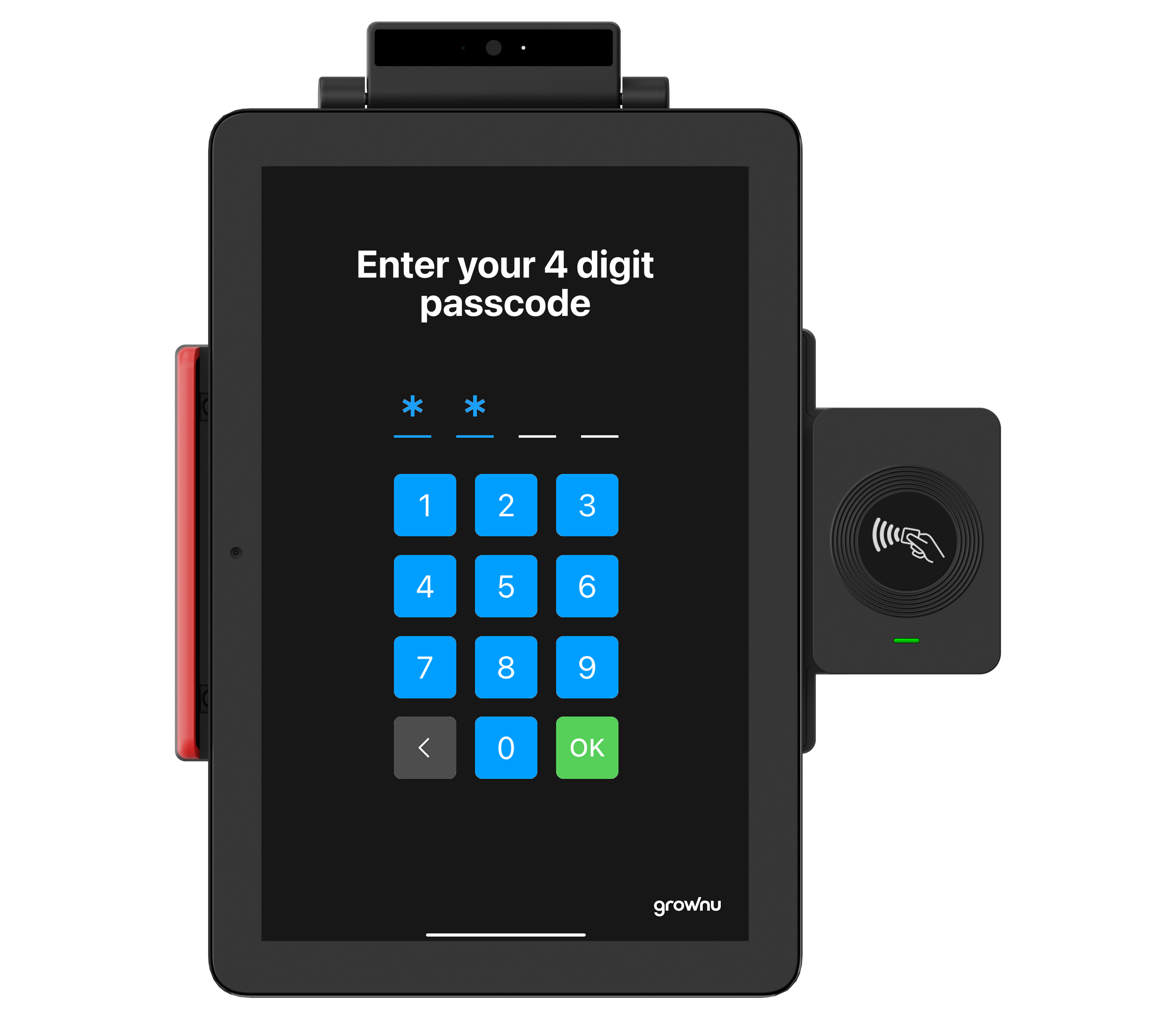 Instämpling med fyrsiffrig PIN på RFID-stämpelterminal